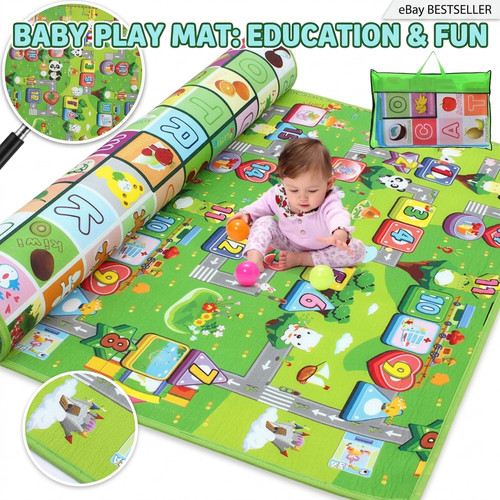 Crawling sided play mat kids - 2,